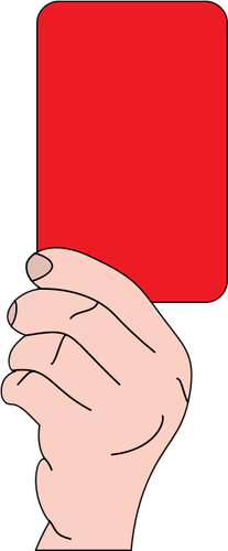 Sędzia pokazano czerwoną kartkę wektorowej