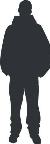 Silhuetten av en mann i sweatshirt vektor image