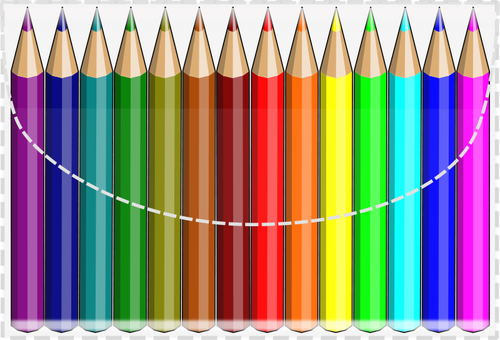 Lápices de colorear vector imagen
