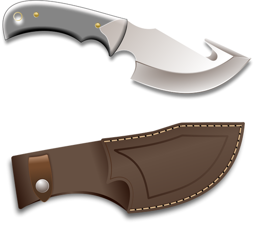 Illustrazione vettoriale di cacciatore coltello.