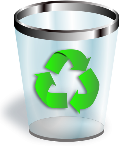 Recycling bin pictogram vector tekening