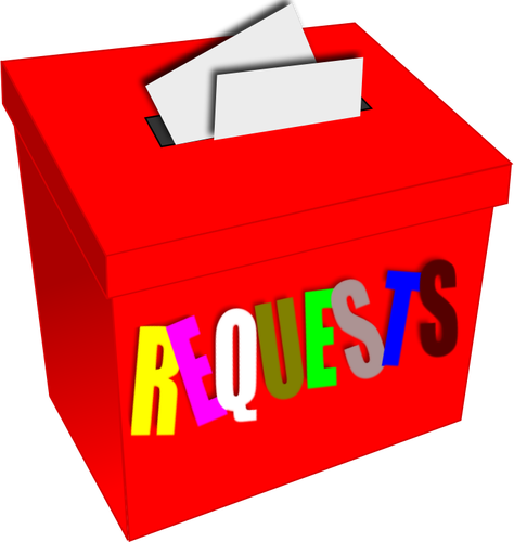 Vector image of requests ballot box