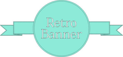 Retro Banner band vektorbild