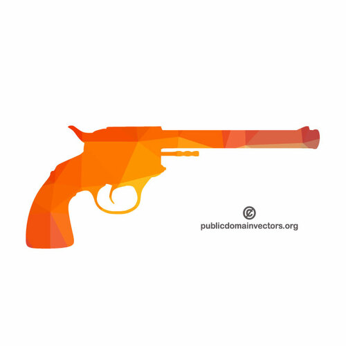 Clipart de revolver silhouette