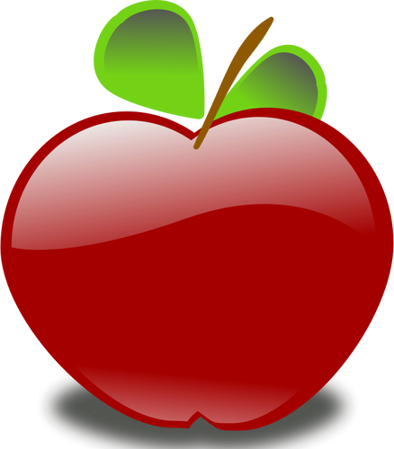 Imagine vectorială de măr roşu strălucitor