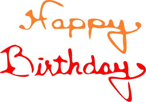 Ilustración vectorial de un letrero de feliz cumpleaños