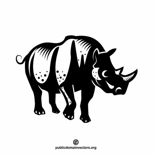 Rhino monochromatyczne wektor clipart