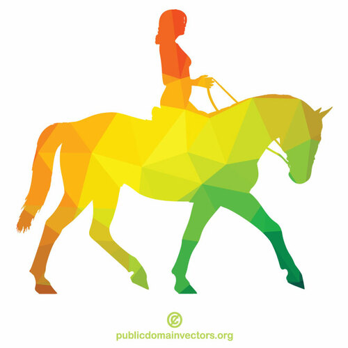 Mujer montando a caballo