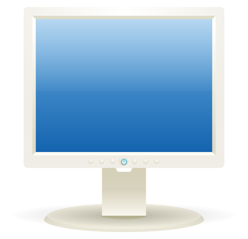 Компьютер ЖК дисплей векторная графика