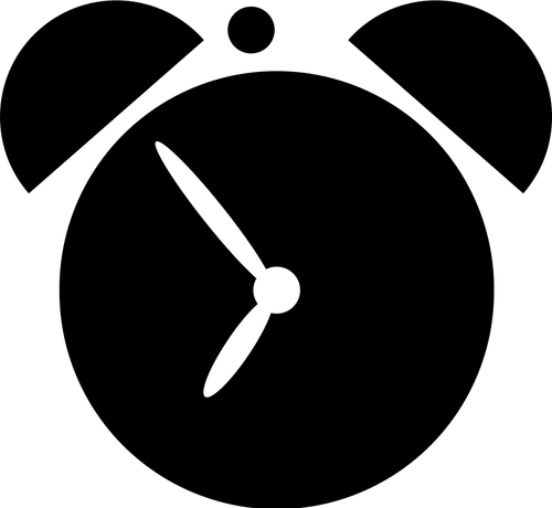 Silhouette vecteur horloge d