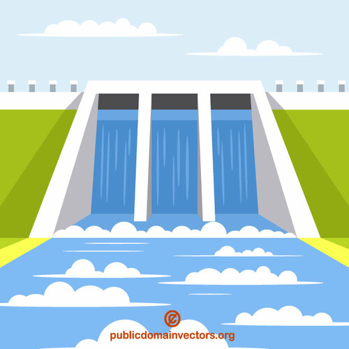 River dam clip art