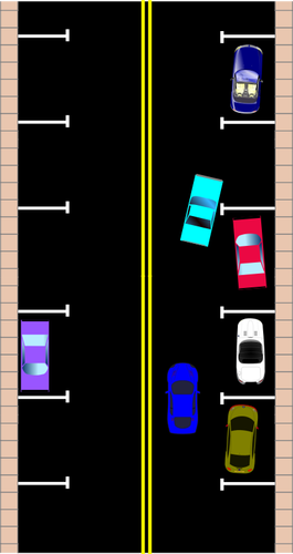 Równolegle parking grafiki wektorowej