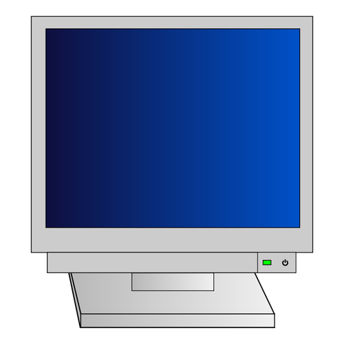 Moniteur CRT avec puissance vecteur lumière une image clipart