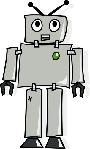 कार्टून रोबोट वेक्टर छवि
