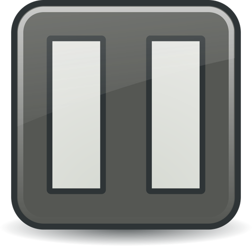 Grayscale vector image of color button - PAUSE
