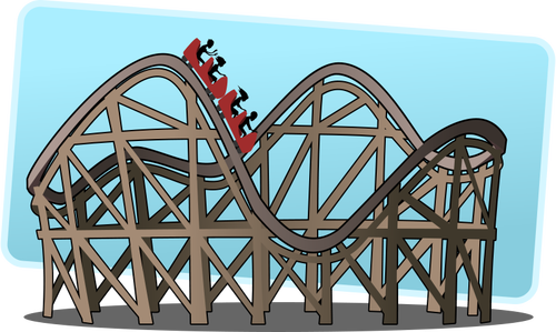 Illustrazione vettoriale di roller coaster