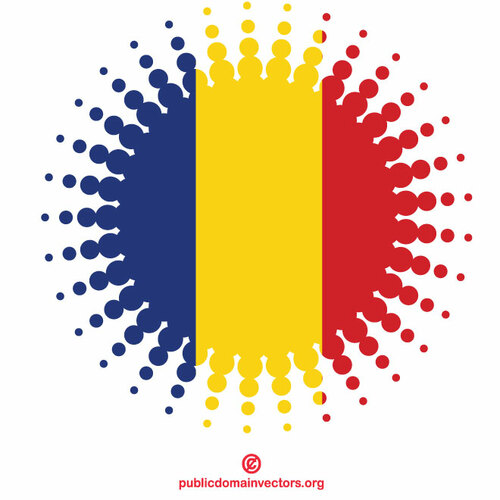 Effet de demi-ton de drapeau roumain
