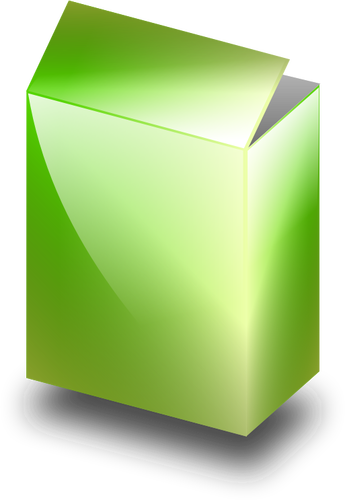 Green box nella immagine 3D vettoriale