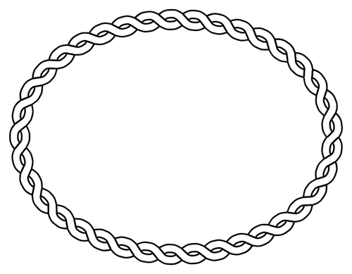 Rope border vector image