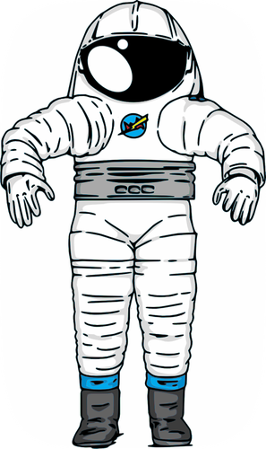 Desenho vetorial de traje espacial astronauta Mark III