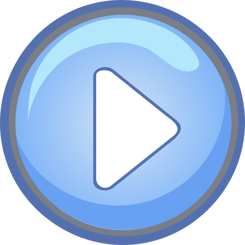 Синий «play» кнопку в векторном формате