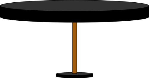 Schwarzer runder Tisch