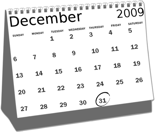 Dessin de vectoriel icône calendrier de bureau