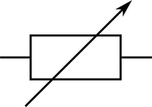 RSA IEC resistor variabel simbol vektor gambar