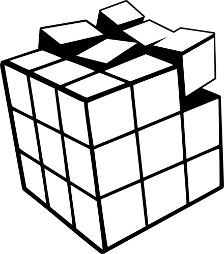 Rubiks kubus vector tekening