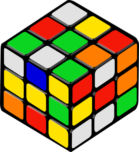 Rubik है घन वेक्टर चित्रण