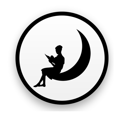 הבחורה בתמונה וקטורית סמל ירח