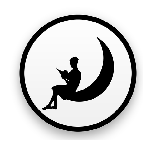 Chica de la luna icono vector de la imagen