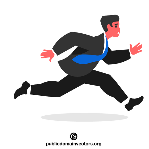 Running businessman