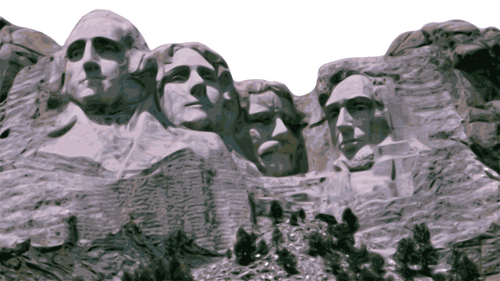 Mount Rushmore vektorový obrázek