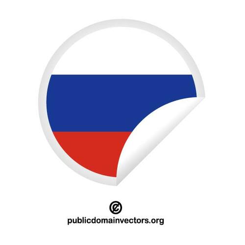 ملصق تقشير مع العلم الروسي