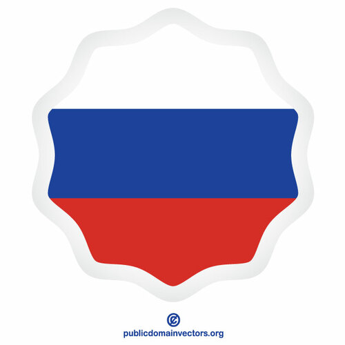 Russische vlag label