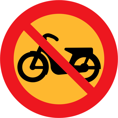 No mopeds road sign vector clip art