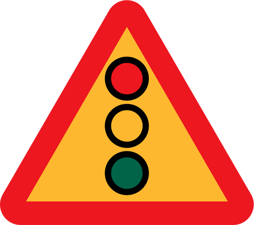 Trafik ışıkları önde işareti vektör görüntü