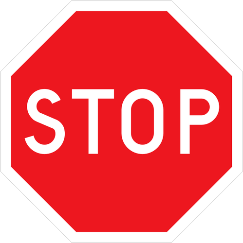 Červená STOP varovným signálem vektorový obrázek