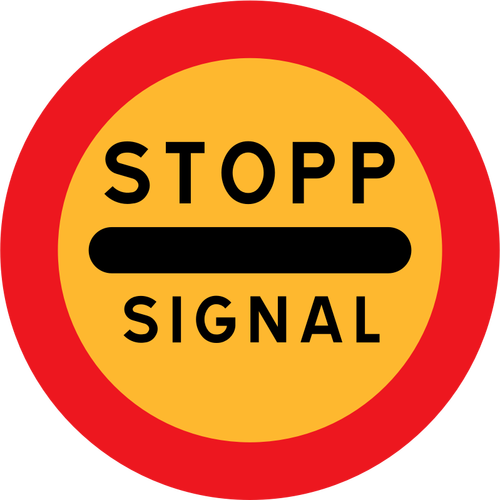 Stopp signal vägskylt vektorgrafik