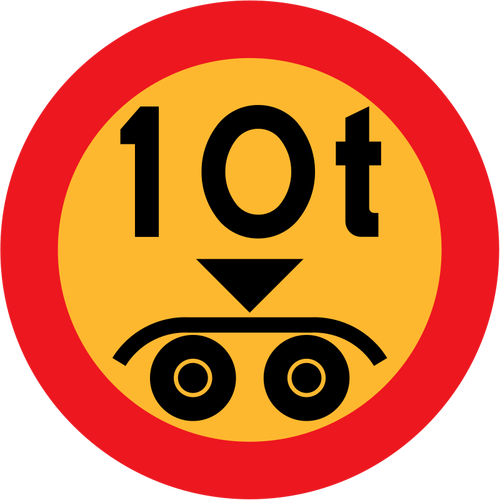 10 ton payload vector road sign