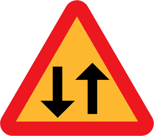 Signe de vecteur de trafic bidirectionnel