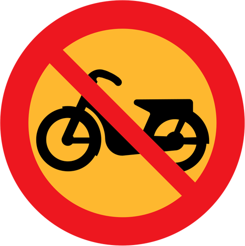 Nici motociclete vector trafic semn