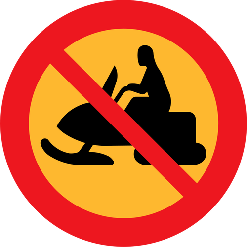 No snowmobiles vector traffic sign