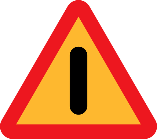 Dangers road vector sign