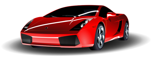 Красный Lamborghini вектор искусства