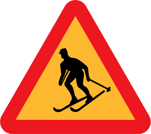 Forbudt for skiløpere vektor tegn