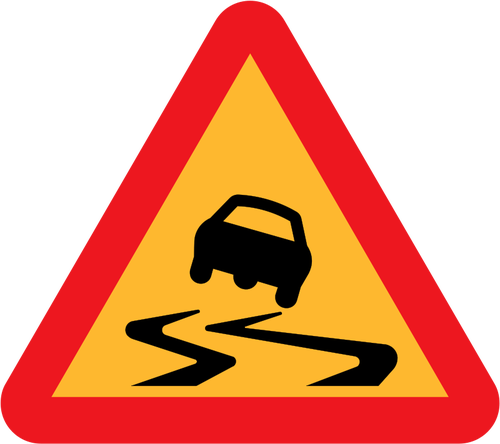 Rutschig Straßenschild Vektor