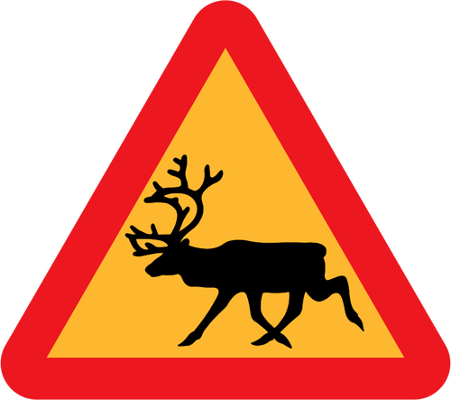 Wilde dieren verkeersbord vector