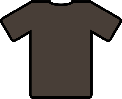 Gambar vektor Brown-shirt